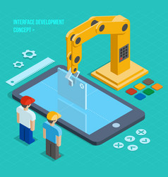 3d Isometric User Interface Development Concept