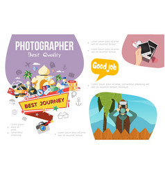 Flat Photography Infographic Concept