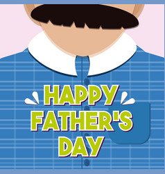 Happy Fathers Day Card Man With Mustache