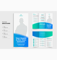 Medical Trifold Brochure Template Design With