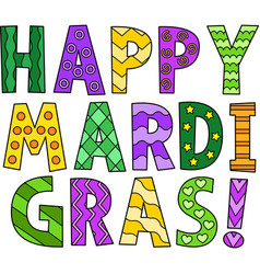 Happy Mardi Gras Cartoon Colored Clipart