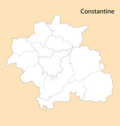 High Quality Map Of Constantine Is A Province