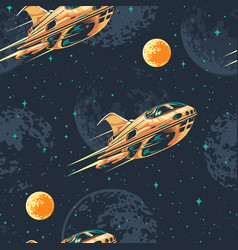 Space Expedition Seamless Pattern Colorful