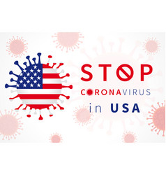 Stop Coronavirus In Usa With Flag