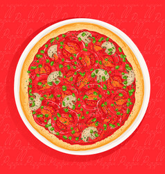 Vegetarian Tomato Pizza