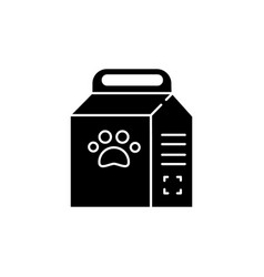 Pet Food Bag Black Glyph Icon