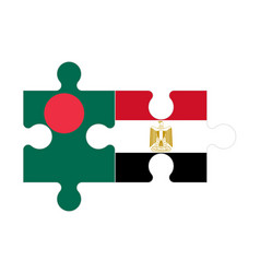 Puzzle Of Flags Bangladesh And Egypt