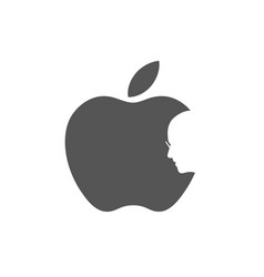 Apple Brand Logo Phone Gray With Steve Jobs Face