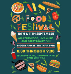 Food Festival Flyer With Alphabet