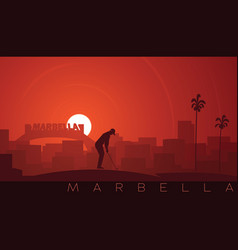 Marbella Low Sun Skyline Scene