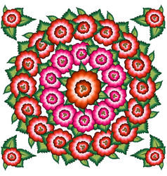 Mexican Floral Embroidery Pattern Ethnic Flowers