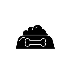 Pet Food Bowl Black Glyph Icon