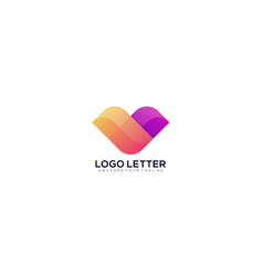 Colour Letter V Logo Icon Design Template Elements