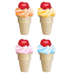 Ice-cream cone Royalty Free Vector Image - VectorStock