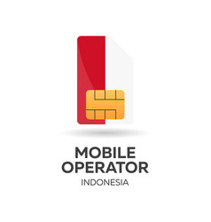 Indonesia Mobile Operator Sim Card With Flag