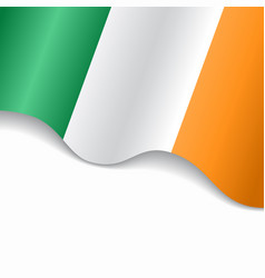 Irish Flag Wavy Abstract Background