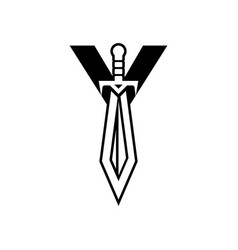 Letter Y Sword Weapon Logo Abstract