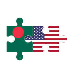 Puzzle Of Flags Bangladesh And Us