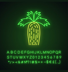 California Fan Palm Neon Light Icon