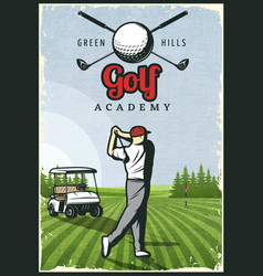 Colorful Retro Golf Poster