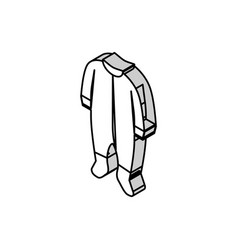 Footie Outfit Baby Cloth Isometric Icon