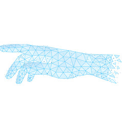 Hand Finger Wireframe Composition