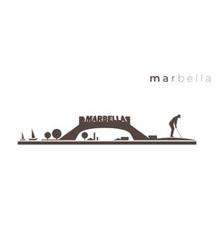 Marbella Simple Monochrome Stylish Skyline