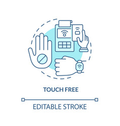 Touch Free Turquoise Concept Icon