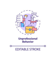 Unprofessional Behavior Concept Icon