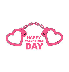 Happy Valentines Day Handcuffs Svg