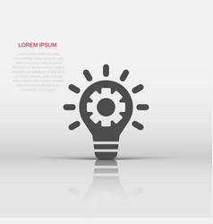 Innovation Icon In Flat Style Lightbulb