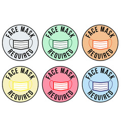 Medicine Face Mask Required Sticker Set