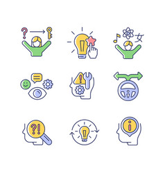 Self Development Skills Rgb Color Icons Set