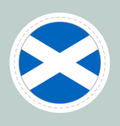 Sticker Ball With Flag Of Scotland Round Sphere