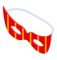 Carnival Mask Icon Isometric Hat Party