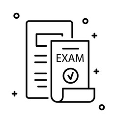 Exam Icon On Transparent Background Outline Exam