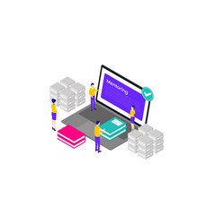 Online Mentoring Training Platform Isometric 3d