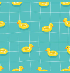 Yellow Ducks In The Swimming Pool