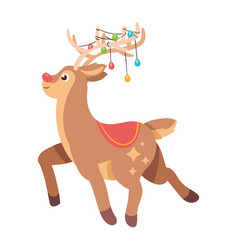 Christmas Deer With Lights Bulbs