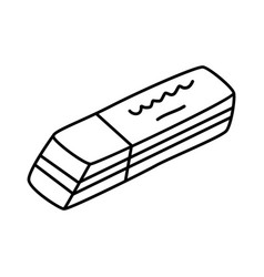 Cute Doodle Pencil Eraser With Outline For School