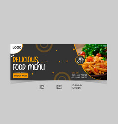 Facebook Food Banner And Menu Cover Template