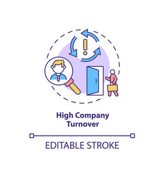 High Company Turnover Concept Icon