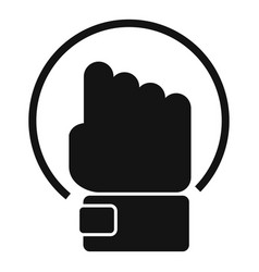 Leader Fist Rise Up Icon Simple Leadership