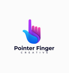 Logo Pointer Finger Gradient Colorful Style