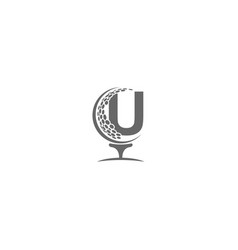 Letter U And Golf Ball Icon Logo Design