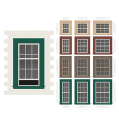 Single Hung Colonial Style Typical Window Set