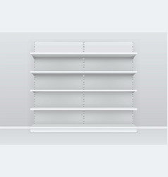 Wide Shelving For Products Mockup In Realistic