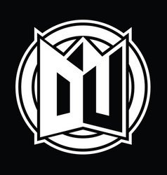 Du Logo Monogram Circle Rounded Design