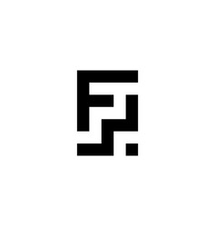 Letter F W R Square Geometric Symbol Simple Logo