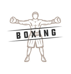 Vintage Retro Boxer Can Be Used For Logo Badge